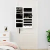 Image de vidaXL Armoire Ã  bijoux avec miroir et Ã©clairage LED mural blanc