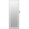 Image de vidaXL Armoire Ã  bijoux avec miroir et Ã©clairage LED mural noir