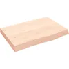 Image de vidaXL ÃtagÃ¨re murale 60x40x(2-6) cm bois de chÃªne massif non traitÃ©