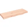 Image de vidaXL ÃtagÃ¨re murale 80x30x(2-6) cm bois de chÃªne massif non traitÃ©