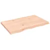 Image de vidaXL ÃtagÃ¨re murale 80x50x(2-4)cm bois de chÃªne massif non traitÃ©