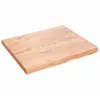 Image de vidaXL ÃtagÃ¨re murale marron clair 60x50x2 cm bois chÃªne massif traitÃ©