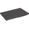 Image de vidaXL ÃtagÃ¨re murale gris foncÃ© 60x40x2 cm bois chÃªne massif traitÃ©