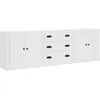 Image de vidaXL Buffets 3 pcs Blanc Bois d'ingÃ©nierie