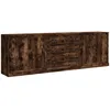 Image de vidaXL Buffets 3 pcs ChÃªne fumÃ© Bois d'ingÃ©nierie