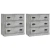 Image de vidaXL Buffets 2 pcs gris bÃ©ton bois d'ingÃ©nierie