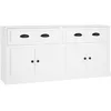 Image de vidaXL Buffets 2 pcs blanc bois d'ingÃ©nierie