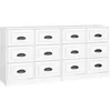Image de vidaXL Buffets 2 pcs blanc bois d'ingÃ©nierie