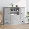 Image de vidaXL Buffets 3 pcs gris bÃ©ton bois d'ingÃ©nierie