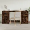 Image de vidaXL Bureau avec armoire chÃªne fumÃ© bois d'ingÃ©nierie