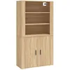 Image de vidaXL Buffet haut ChÃªne sonoma Bois d'ingÃ©nierie