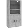 Image de vidaXL Buffet haut Gris bÃ©ton Bois d'ingÃ©nierie