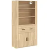 Image de vidaXL Buffet haut ChÃªne sonoma Bois d'ingÃ©nierie