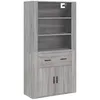 Image de vidaXL Buffet haut Sonoma gris Bois d'ingÃ©nierie