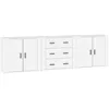 Image de vidaXL Buffets 3 pcs Blanc Bois d'ingÃ©nierie