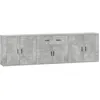 Image de vidaXL Buffets 3 pcs gris bÃ©ton bois d'ingÃ©nierie