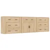 Image de vidaXL Buffets 3 pcs ChÃªne sonoma Bois d'ingÃ©nierie