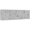 Image de vidaXL Buffets 3 pcs gris bÃ©ton bois d'ingÃ©nierie