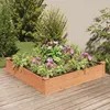 Image de Vidaxl Lit SurÃ©levÃ© De Jardin Doublure 120x120x25 Cm Bois Massif Sapin