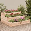 Image de Vidaxl Lit SurÃ©levÃ© De Jardin 120x120x56 Cm Bois Massif De Sapin