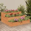 Image de Vidaxl Lit SurÃ©levÃ© De Jardin Marron 120x120x56cm Bois Massif De Sapin
