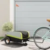 Image de Vidaxl Remorque De VÃ©lo Noir Et Vert 30 Kg Fer