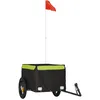 Image de Remorque Pour VÃ©lo Noir Et Vert 30 Kg Fer