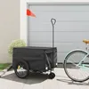 Image de Vidaxl Remorque De VÃ©lo Noir 45 Kg Fer