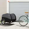 Image de Vidaxl Remorque De VÃ©lo Noir 45 Kg Fer