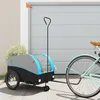 Image de Vidaxl Remorque De VÃ©lo Noir Et Bleu 45 Kg Fer