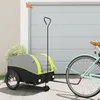 Image de Vidaxl Remorque De VÃ©lo Noir Et Vert 45 Kg Fer