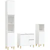 Image de vidaXL Ensemble d'armoires salle de bain 3 pcs blanc bois d'ingÃ©nierie