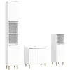 Image de vidaXL Ensemble de meubles salle de bain 3 pcs blanc bois d'ingÃ©nierie