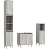 Image de vidaXL Ensemble de meubles de salle de bain 3 pcs Sonoma gris