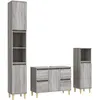 Image de vidaXL Ensemble de meubles de salle de bain 3 pcs Sonoma gris