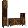 Image de Vidaxl Ensemble De Meubles De Salle De Bain 3 Pcs ChÃªne FumÃ©