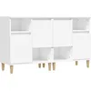 Image de vidaXL Buffets 2 pcs blanc 60x35x70 cm bois d'ingÃ©nierie