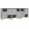 Image de vidaXL Buffets 3 pcs gris bÃ©ton 60x35x70 cm bois d'ingÃ©nierie