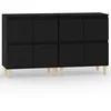 Image de vidaXL Buffets 2 pcs noir 60x35x70 cm bois d'ingÃ©nierie
