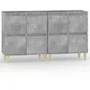 Image de vidaXL Buffets 2 pcs gris bÃ©ton 60x35x70 cm bois d'ingÃ©nierie