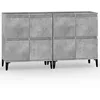 Image de vidaXL Buffets 2 pcs gris bÃ©ton 60x35x70 cm bois d'ingÃ©nierie