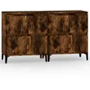 Image de vidaXL Buffets 2 pcs chÃªne fumÃ© 60x35x70 cm bois d'ingÃ©nierie