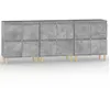 Image de vidaXL Buffets 3 pcs gris bÃ©ton 60x35x70 cm bois d'ingÃ©nierie