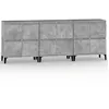 Image de vidaXL Buffets 3 pcs gris bÃ©ton 60x35x70 cm bois d'ingÃ©nierie
