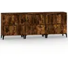 Image de vidaXL Buffets 3 pcs chÃªne fumÃ© 60x35x70 cm bois d'ingÃ©nierie