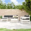 Image de Vidaxl Salon De Jardin 7 Pcs Avec Coussins Blanc Bois Massif