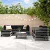 Image de Vidaxl Salon De Jardin 7 Pcs Avec Coussins Gris Bois Massif