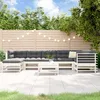 Image de Vidaxl Salon De Jardin 8 Pcs Avec Coussins Blanc Bois Massif