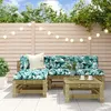 Image de Vidaxl Salon De Jardin 5 Pcs Avec Coussins Bois De Pin ImprÃ©gnÃ©