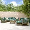 Image de Vidaxl Salon De Jardin 10 Pcs Avec Coussins Bois De Pin ImprÃ©gnÃ©
